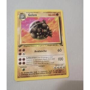Golem Stage 2 Pokémon Card 80 HP 36/62 1st Edition